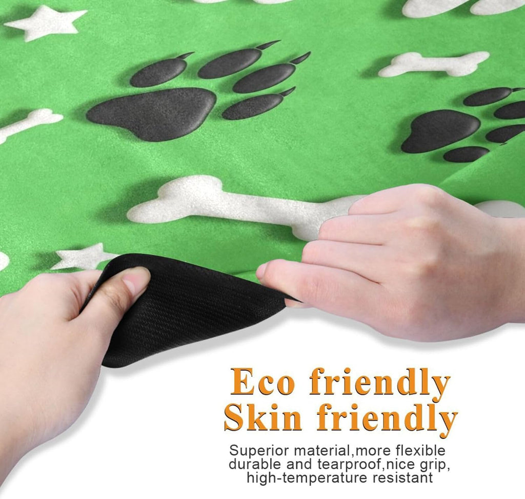 Pet Paw Print Foldable Moisture-Proof Mat – Portable Picnic Blanket, Yoga Exercise Mat, Camping Sleeping Pad, Waterproof Pet Mat