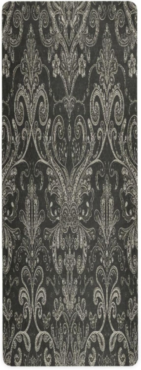 Vintage Pattern Foldable Yoga Mat – Non-Slip Portable Fitness & Exercise Mat for Home, Gym, or Outdoor Training